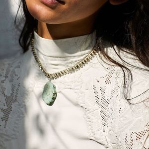 Free People Blue Sloane Stone Necklace